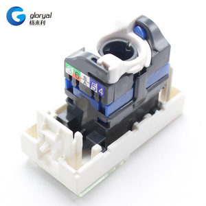 Placa frontal de 45*22.5mm con conector Keystone sin herramientas, tipo francés, puerto único <span class=keywords><strong>UTP</strong></span> <span class=keywords><strong>RJ45</strong></span> - Product Image 5