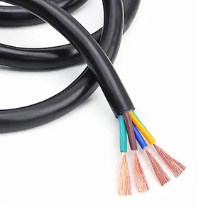 Tinned Copper Conductor PVC Flexible Electric Cable H03VV-F 4 Core Power Cord for Amplifier Connect