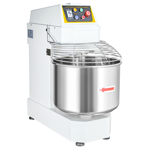 Mélangeur à spirale à vitesse variable pour usage commercial, bol en acier inoxydable avec protection de sécurité pour boulangerie - Product Image 1