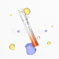 XINGYUAN Bouteille de crème pour les yeux sous vide à pompe sans air personnalisée de 10ml avec boule de massage en acier sérum pour le visage tube cosmétique de soins de la peau