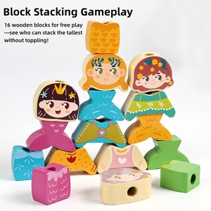 Caja <span class=keywords><strong>de</strong></span> Juguetes Apilable <span class=keywords><strong>de</strong></span> Madera con Accesorios <span class=keywords><strong>de</strong></span> 4 Estilos para Vestir y Expresar Meme, con Tarjetas <span class=keywords><strong>de</strong></span> Desafío <span class=keywords><strong>de</strong></span> Doble Cara, Juguetes para Niños - Product Image 2
