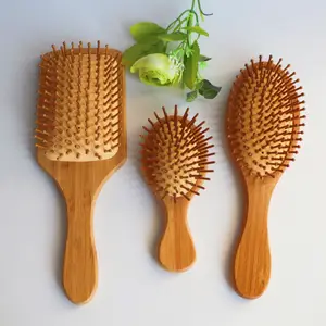 Деревянные гребни для массажа головы с логотипом на заказ, набор для массажа головы, маленькая дорожная натуральная бамбуковая щетка для волос