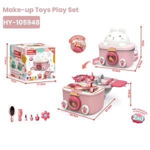 Sac à dos de rangement Lapin 4-en-1 : Ensemble de jeu d'imitation pour cuisine, docteur, maquillage et pâte à modeler, avec lumière et pulvérisation d'eau, cadeau pour enfants - Product Image 3