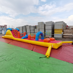 Amphibious kids outdoor party jumpers <b>bounce</b> house inflatable water obstacle course for swimming pool - Product Image 2