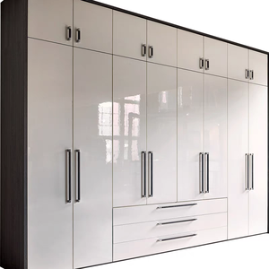 Armadio di stoccaggio moderno <span class=keywords><strong>in</strong></span> fabbrica armadio singolo armadio camera da letto mobile armadio personalizzato ad alta lucentezza armadio - Product Image 3
