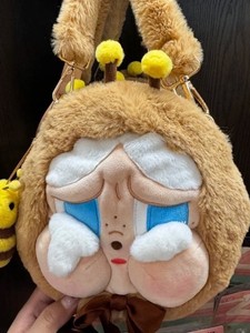 Linda <span class=keywords><strong>Muñeca</strong></span> de Peluche de Abeja con Cabeza Grande, Bolso Bandolera de Dibujos Animados para Estudiantes, Bolsa de Almacenamiento para Celular y Llaves, Bolso de Hombro 3D - Product Image 2