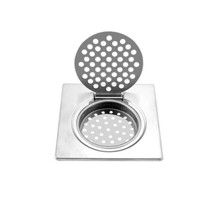 201 Foreign Trade Square Stainless Steel Floor Drain Flip Thickened Bathroom Balcony Anti-clogging Anti-return Odor-proof Modern - Product Image 4