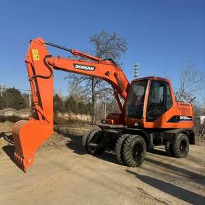 Excavatrice DH150W-7 Doosan d'occasion à fonctionnement efficace Excavatrice hydraulique à DH150W-7 roues Doosan en vente - Product Image 4