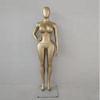 Mannequin Femme Doré Moderne Grand Format pour Vitrine de Vêtements