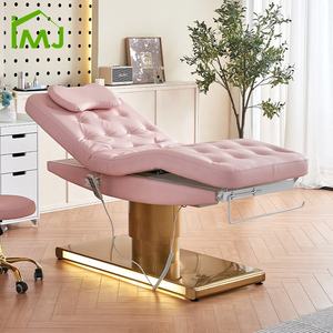 <span class=keywords><strong>Table</strong></span> de soin du visage de salon de cosmétique, <span class=keywords><strong>table</strong></span> de beauté électrique incurvée, lit pour les cils - Product Image 2