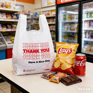 ถุงช้อปปิ้งพลาสติก HDPE คุณภาพพรีเมียม ทนทาน พร้อมหูหิ้วยาวสำหรับร้านบูติก ร้านขายอุปกรณ์สัตว์เลี้ยง และอาหารสัตว์ - Product Image 1