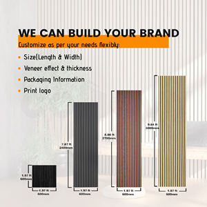 Decoração de Parede Comovy 2024 Para Moradia Decoração de Parede 3d Exterior Interior Painéis Acústicos de Ripa de Madeira Para Decoração Externa - Product Image 3