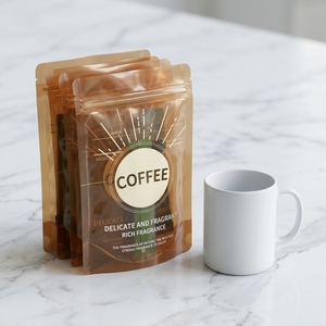 Sacchetti Trasparenti con Beccuccio per Caffè e Bevande, Buste Monouso Portatili per Cold Brew e Tè al Latte - Product Image 1