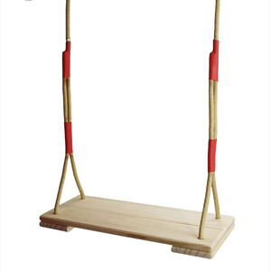 Columpio de madera de pino para niños, equipo de juegos para interiores y exteriores, capacidad de carga de 80 kg, unisex, de 2 a 4 años, color rojo - Product Image 1