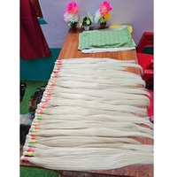 Extensions de cheveux blonds raides et ondulés avec brillance naturelle, texture douce, style polyvalent, cheveux indiens Remy à double trame, confectionnées à la machine