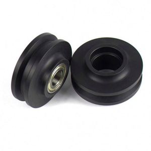 Kit de Ruedas para Puerta Corredera Moderna WEKIS, con Acero al Carbono y Latón, Capacidad de 250 lb, Acabado Negro, para Herrajes de Graneros y Armarios - Product Image 5