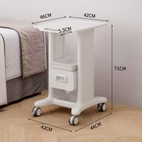 Chariot de spa professionnel en ABS durable avec tiroirs, base stable et roues pivotantes fluides pour clinique et salon