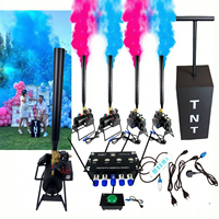 Canon à Confettis Électronique TNT à Télécommande pour Baby Shower, Machine à Poudre Bleue et Rose, Effet Feux d'Artifice, Révélation du Sexe, Accessoire de Fête Fumigène