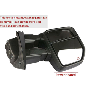 Espejos Laterales Telescópicos Negros para F150 2015-2018, 8 Pines, Eléctricos, con Calefacción, Intermitentes, Nueva Alta Calidad, 1 Año de Garantía - Product Image 4