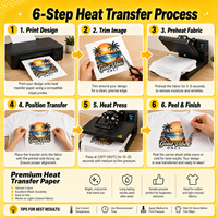 Papier de transfert à chaud A4, papier de sublimation, papier de transfert thermique haute température, papier de transfert thermique pour tissus foncés