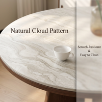 Table à manger moderne minimaliste en bois massif - Durable, respectueuse de l'environnement, conforme aux normes de formaldéhyde, 4 places, meubles pour la maison, appartement/villa
