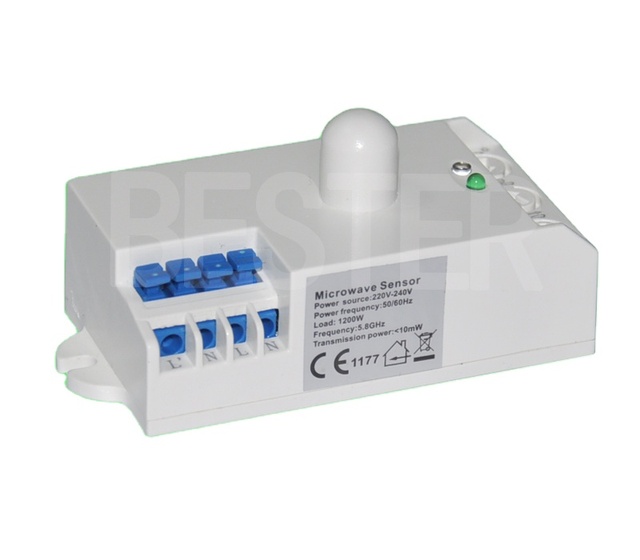 Factory Price 110V/220v Rader Detector 5.8ghz Ultrasonic Microwave Motion Sensor Microwave Doppler Radar Sensor Switch