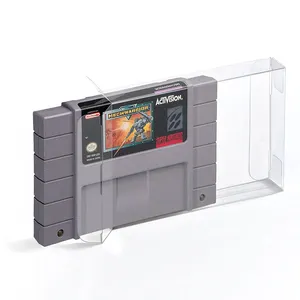 Hard Plastic Box Clear Hard Game Plastic Cartridge Protector Cover Box Case For SNES