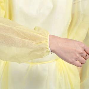 पीले गैर-बुने वाले वाटरप्रूफ डिस्पोजेबल आइसोलेशन गाउन को डॉक्टरों के लिए लंबी आस्तीन चिकित्सा सुरक्षात्मक कपड़े - Product Image 4