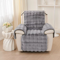 Housse de fauteuil inclinable 1 place en peluche épaisse, antidérapante, douce, pour fauteuil relaxant, usage domestique