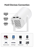 Proyector Mini Portátil HD 4K LCD para Cine en Casa y Exteriores, Android Smart, Bluetooth, Wifi 6, Pantalla de 235 Pulgadas, 200 Ansi Lúmenes Reales, Económico