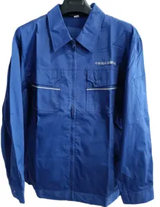 Roupas de trabalho antiestáticas para trabalho, camisas de trabalho em azul profundo de mangas compridas, roupas de trabalho por atacado