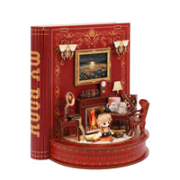 Libro de Teatro DIY: Maqueta de Casa Pequeña, Rompecabezas de Bloques de Madera 3D, Juguete de Libro Vertical, Adornos Decorativos, Regalo Festivo para Todas las Edades