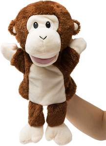Marioneta <span class=keywords><strong>de</strong></span> mano <span class=keywords><strong>de</strong></span> mono supersuave, juguete interactivo <span class=keywords><strong>de</strong></span> peluche para jugar para niños, bolsa ODM personalizable incluida - Product Image 2