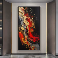 Décoration murale de luxe abstraite pour hôtel, affiche d'art murale en marbre doré et vert, impression encadrée, peinture texturée 3D en diamant et cristal