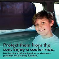 Pare-soleil pour fenêtres de voiture certifiés pour bébés, protection solaire 99,79 % UVA 99,95 % UVB, matériau léger bloquant les UV 120 GSM, flexible