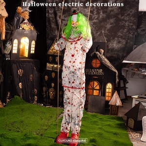 Nouvelle Décoration Suspendue Clown Balançoire d'Intérieur pour Halloween, pour Maisons Hantées et Chambres d'Évasion, avec Capteur Électrique et Effet Lumineux d'Ambiance - Product Image 3