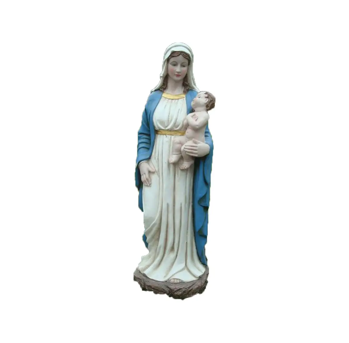 Customized Religious Statues Creative Virgin Mary Holding Baby Jesus Large Life-Size Christian Ornaments