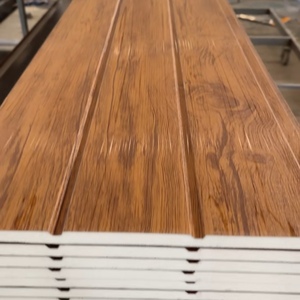 Pannello Metallico Isolante Ignifugo dal Design Moderno per Applicazioni Esterne Sandwich per Rivestimento di Pareti Esterne Casa Prefabbricata Hotel - Product Image 5