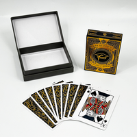 Cartes à Jouer de Haute Qualité en Gros avec Impression Personnalisée sur le Dos, en PVC Plastique, 290 g/m², 310 g/m², Papier à Noyau Noir, avec Boîte