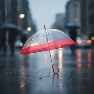 Parapluie Transparent Eb 102 cm, 8 Baleines, Matière 190T, Contrôle Semi-Automatique, Protection Contre la Pluie, Parapluie Publicitaire Cadeau - Product Image 2