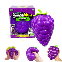 Jouet souple géant en forme de raisin, rempli de farine, taille Jambo, en TPR, fruit réaliste, boule anti-stress géante en forme de raisin pour soulager l'anxiété