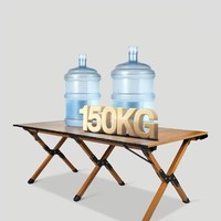 Nouvelle arrivée, table pliante portable en acier à haute teneur en carbone anticorrosion, facile à nettoyer, grande capacité, pour pelouse, balcon, camping en plein air