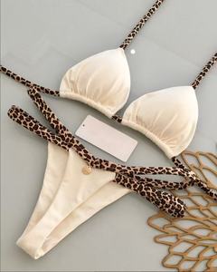 Offre Spéciale ensemble de bikini brésilien sexy pour femmes ensembles de bikini triangle en tissu imprimé de conception maillots de bain personnalisés logo personnalisé en gros - Product Image 5