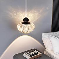 Lampu Gantung LED 3CCT Putih Hangat Mewah Minimalis untuk Kamar Tidur, Lampu Hias Lingkaran Romantis untuk Ruang Tamu