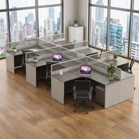 Poste de travail de bureau incurvé avec cloison, bureau informatique moderne en bois, table de direction de luxe, ensemble de mobilier de bureau