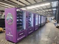 Grand distributeur combiné commercial de nourriture non réfrigérée pour boissons, collations, prend en charge le paiement par carte de crédit