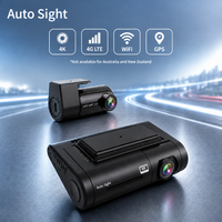 Caméra embarquée 4G avec double objectif 4K avant et arrière, suivi GPS, surveillance en direct, USB Type-C, super condensateur, pour voiture