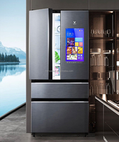 Réfrigérateurs intelligents à portes françaises VIOMI 520L 220V, réfrigérateur 4 portes, réfrigérateur à portes automatiques avec écran, musique, usage domestique