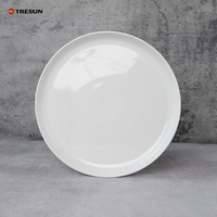 Assiettes Céramiques Classiques Rondes Blanches en Porcelaine pour Dîner de Restaurant, Prix Abordable en Gros