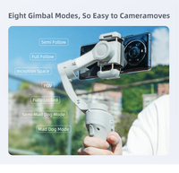 Palo de Selfie con IA M01, Rotación de 360°, Seguimiento Facial Automático, Estabilizador de Gimbal Inteligente de 3 Ejes para Teléfono Móvil, Compatible con iPhone y Samsung